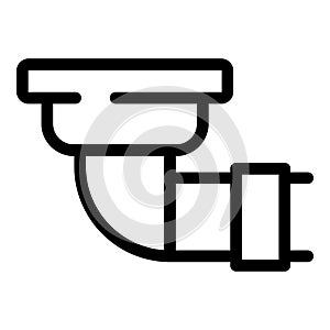 Architecture gutter icon, outline style