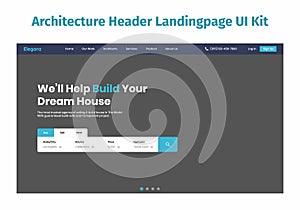 Architecture Header Landingpage UI Kit
