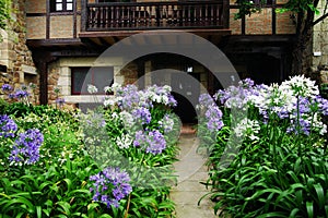 Architecture of the historic town Santillana del Mar situated in Cantabria, Spain