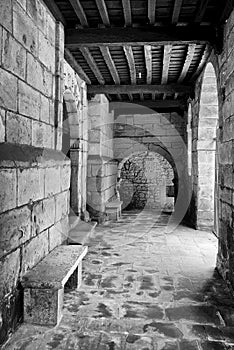 Architecture of the historic town Santillana del Mar situated in Cantabria, Spain