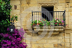 Architecture of the historic town Santillana del Mar situated in Cantabria, Spain