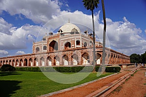 Architecture of Humayun`s Tomb in New Delhi, India