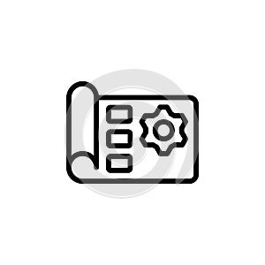 architecture icon. Simple thin line, outline vector of Project Management icons for UI and UX, website or mobile application