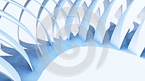 Abstract architecture background geometric pattern of design 3d render