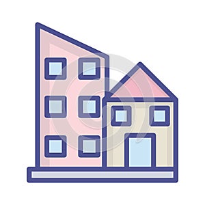 Architecture Isolated Vector icon which can easily modify or edit