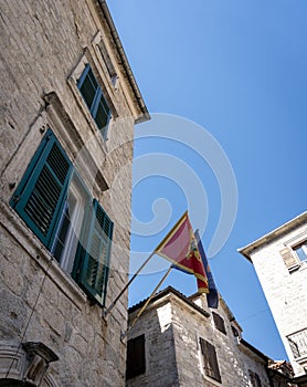 Architecture in Kotor Old Town in Montenegro