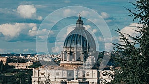 Architecture and landmark of Rome. Postcard of Rome, View of old Rome, Italy