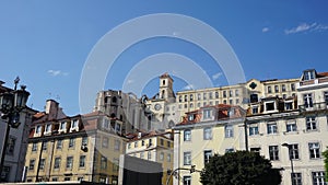 architecture landmarks of portuguese town lisbon