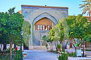 Architecture and landscaping of Madraseh-ye Khan, Shiraz, Iran