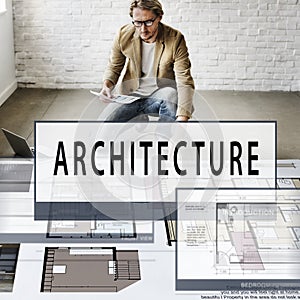 Architecture Layout Blueprint Build Construct Concept photo