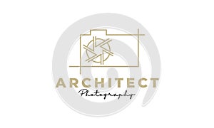Architecture line  shutter lens camera photography logo design