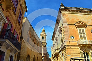 Architecture of Mdina, the most ancient city of Malta