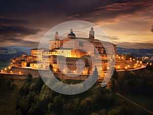 Architecture of the medieval city of Urbino