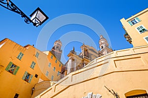 Architecture of Menton, France.