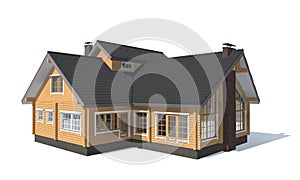 Architecture model house isolated in white