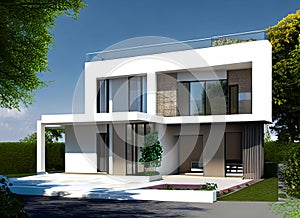 Architecture modern design, house