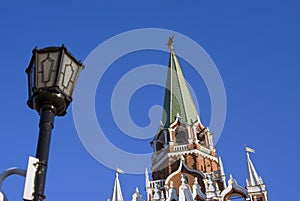 Architecture of Moscow Kremlin. Trinity tower