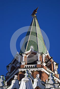 Architecture of Moscow Kremlin. Trinity tower