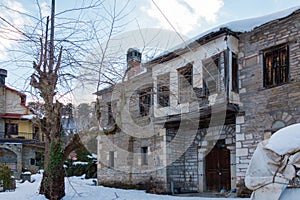 Architecture in the mountainous Smiksi village, Grevena, Greece