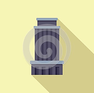Architecture multistory building icon flat vector. City plan area