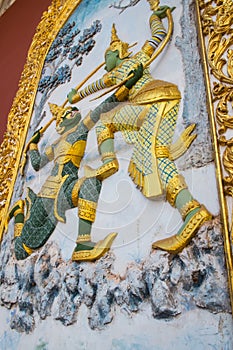 The Architecture mural in Thailand. Ramakien