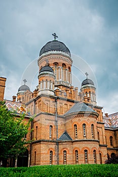 Architecture of the National University and Residence of the Metropolitan in Chernivtsi, Ukraine.