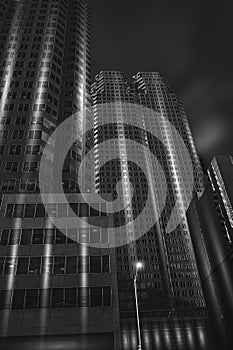 Architecture ofToronto buildings at night