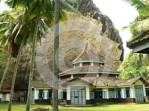 Architecture of an Old buddhist temple in Sri Lanka