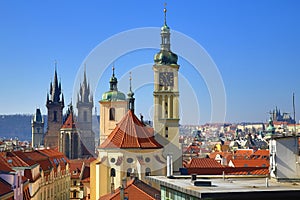 The architecture of the old houses, Old Town, Prague, Czech Republic