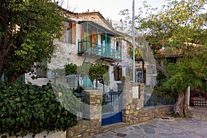 Architecture in the old Nikiti village, Sithonia, Chalkidiki, Greece