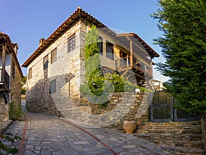 Architecture in the old Nikiti village, Sithonia, Chalkidiki, Greece