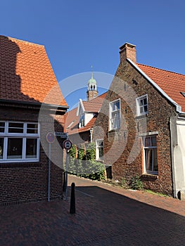 Architecture in the old town of Leer photo