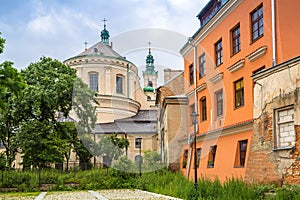 Architecture of the old town in Lublin