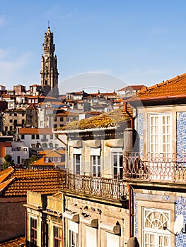 Architecture in the Old Town of Porto in Portugal