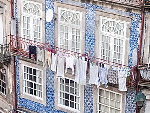 Architecture in the Old Town of Porto in Portugal