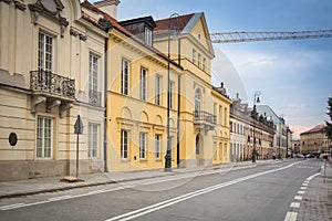 Architecture of the old town in Warsaw