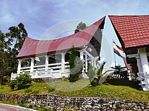 Architecture in old village at batak etnic with historical land