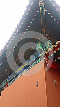 Beautiful Wall Detail in the Forbidden City in Beijing, China