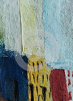 architecture painting abstract background texture fabric  kids  print  house city photo
