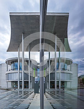 Architecture part of the parliament in Berlin, Germany