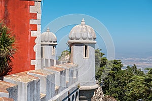 Architecture of Pena National Palace. Sintra. Portugal