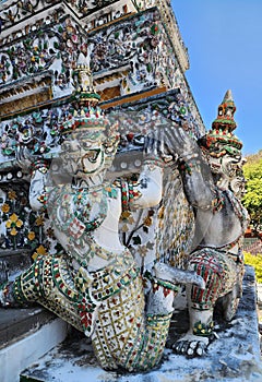 Architecture of Phra Prang Wat Arun Or The?Temple?of?Dawn is beautiful.