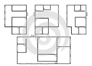 Architecture plan in top view