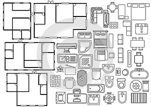 Architecture plan in top view