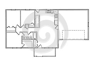 Architecture plan in top view