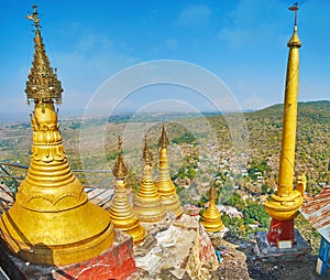 Architecture of Popa Taung Kalat monastery, Myanmar