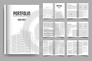 Architecture portfolio interior portfolio brochure template