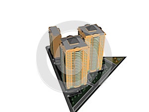 Architecture project 3d model vizualization building photo