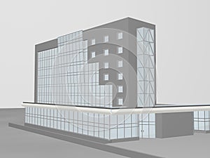 Architecture project 3d model vizualization building photo