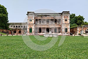 architecture of Ramnagar Fort on the banks of the ganges in Varanasi, India